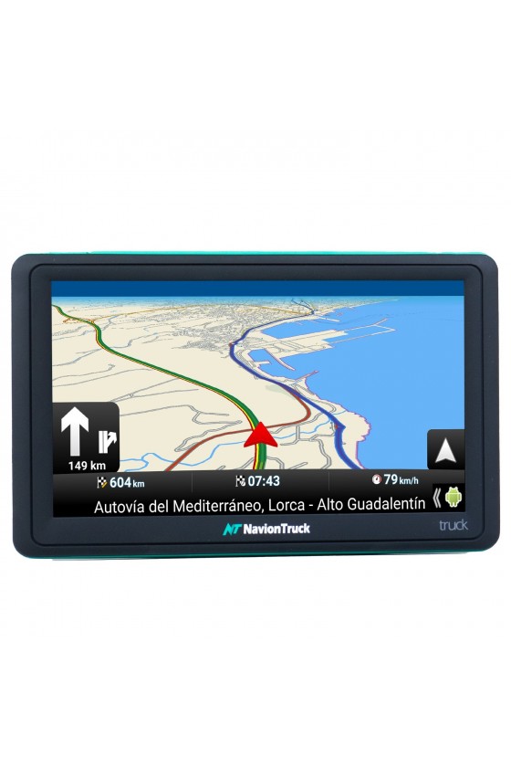 GPS pour Camion Professionnel - Pack Navion X7 Truck PRO Smart + Visière + Etui + Verre Trempé